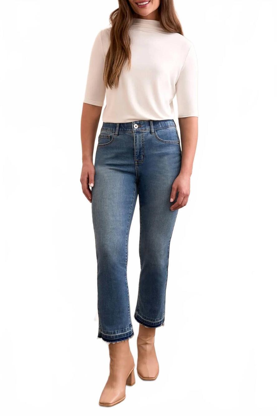 NEW TRIBAL women's sophia curvy micro flare jeans in true vintage